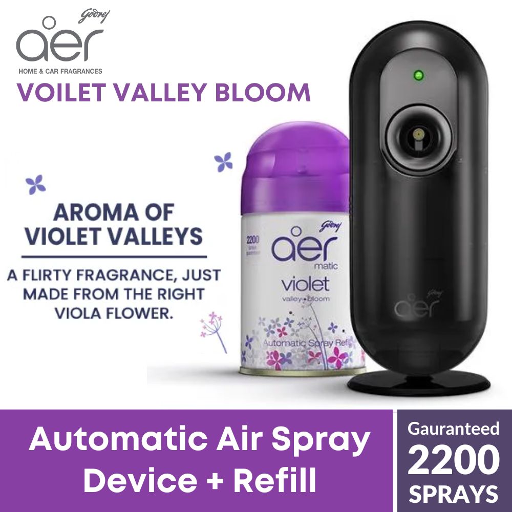 Godrej Aer Smart Matic Bluetooth Enabled Automatic Air Freshener Kit -  Alive, 2200 sprays, 1 pc