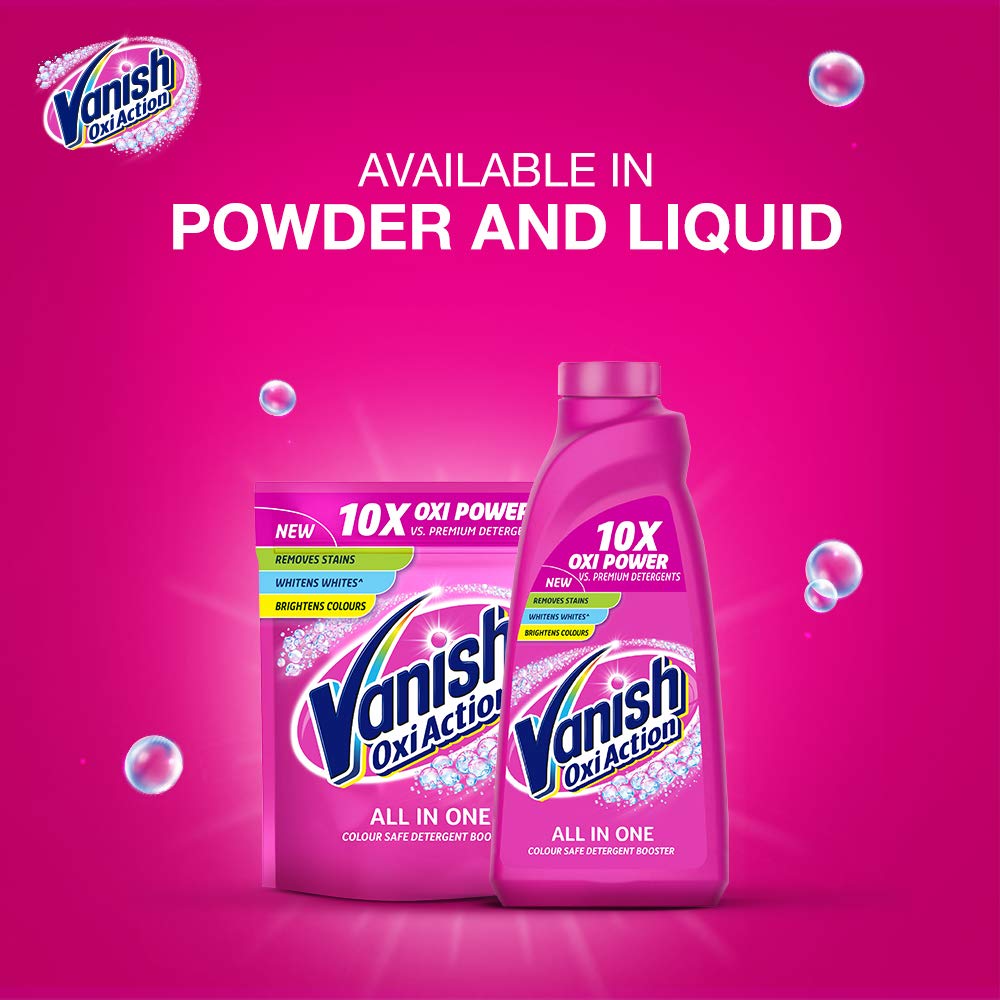 New Vanish Oxi Action: Removes Stains Even at 20⁰C, Keeps Colours